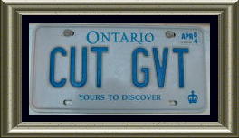 Licence plate: "CUT GVT"