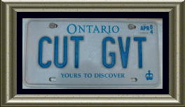 Licence plate: "CUT GVT"